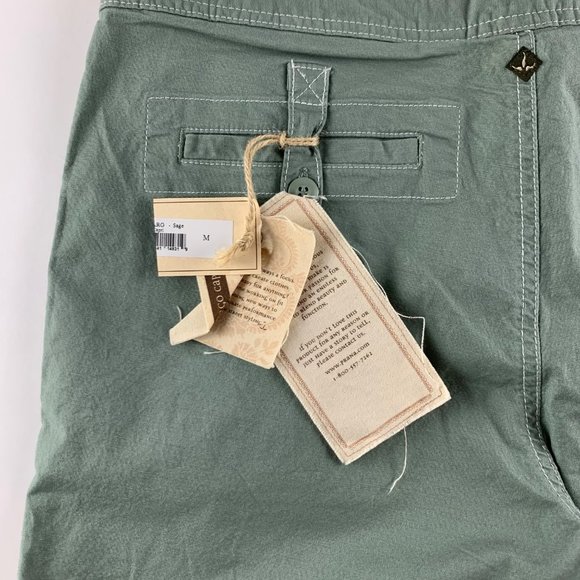 Prana Sage Stretch Canvas Cargo Capri Pant M New - Picture 8 of 8